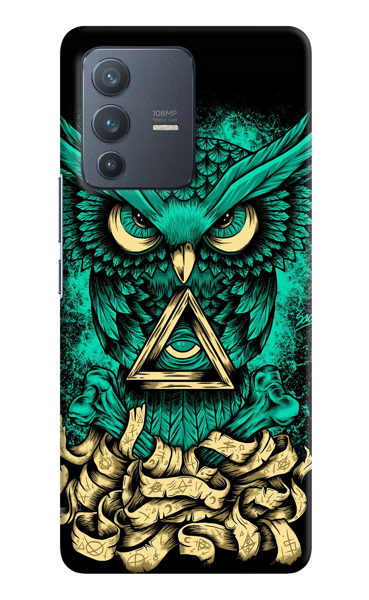 Green Owl Vivo V23 Pro 5G Hard Case Back Cover by Casekaro