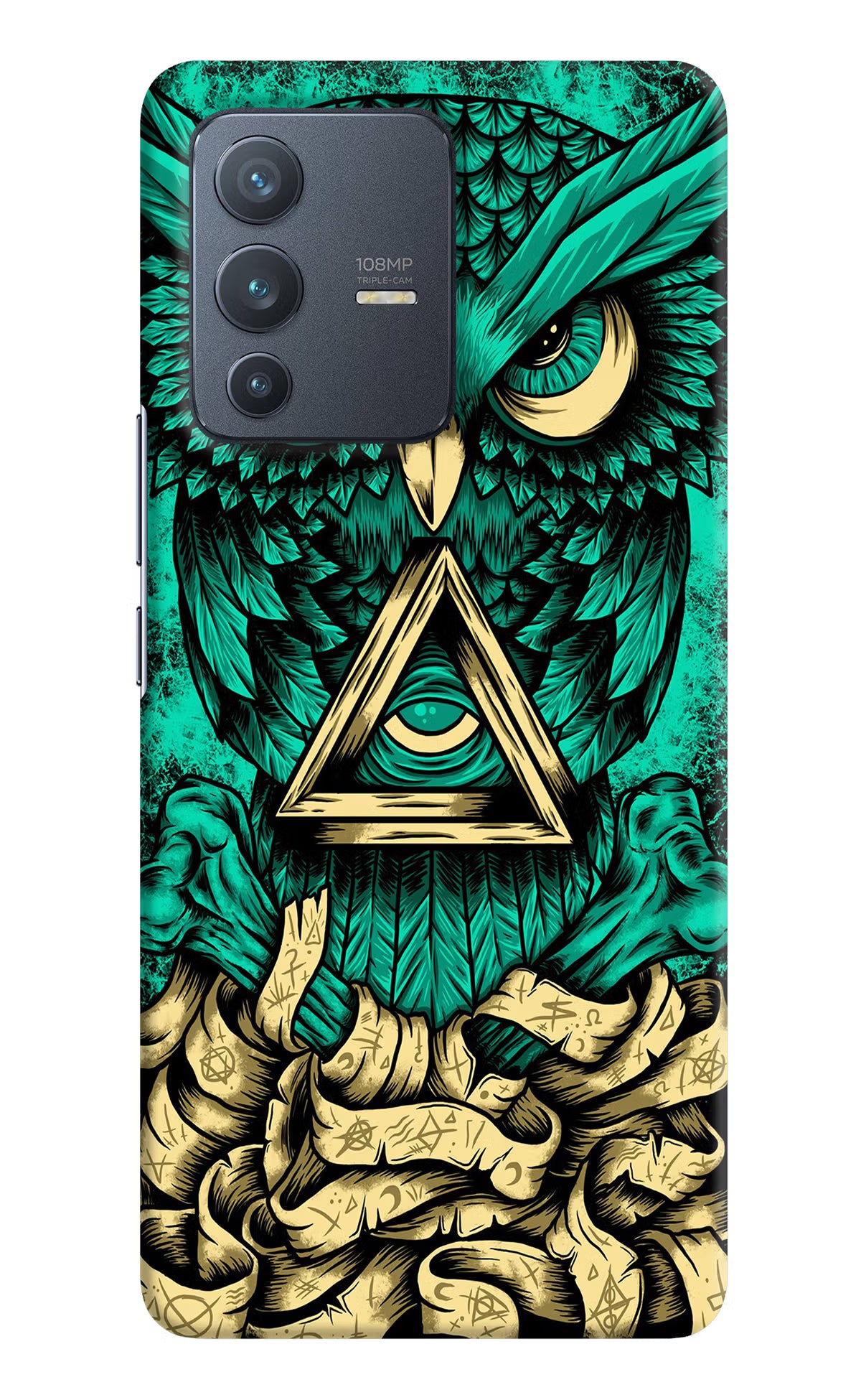 Green Owl Vivo V23 Pro 5G Hard Case Back Cover by Casekaro