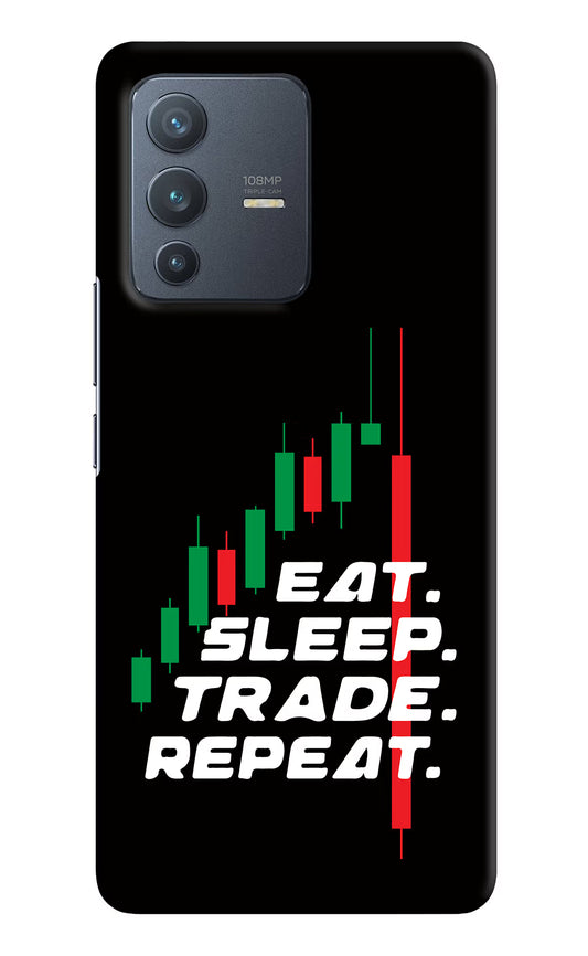 Eat Sleep Trade Repeat Vivo V23 Pro 5G Hard Case Back Cover by Casekaro
