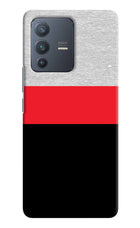 Tri Color Pattern Vivo V23 Pro 5G Hard Case Back Cover by Casekaro