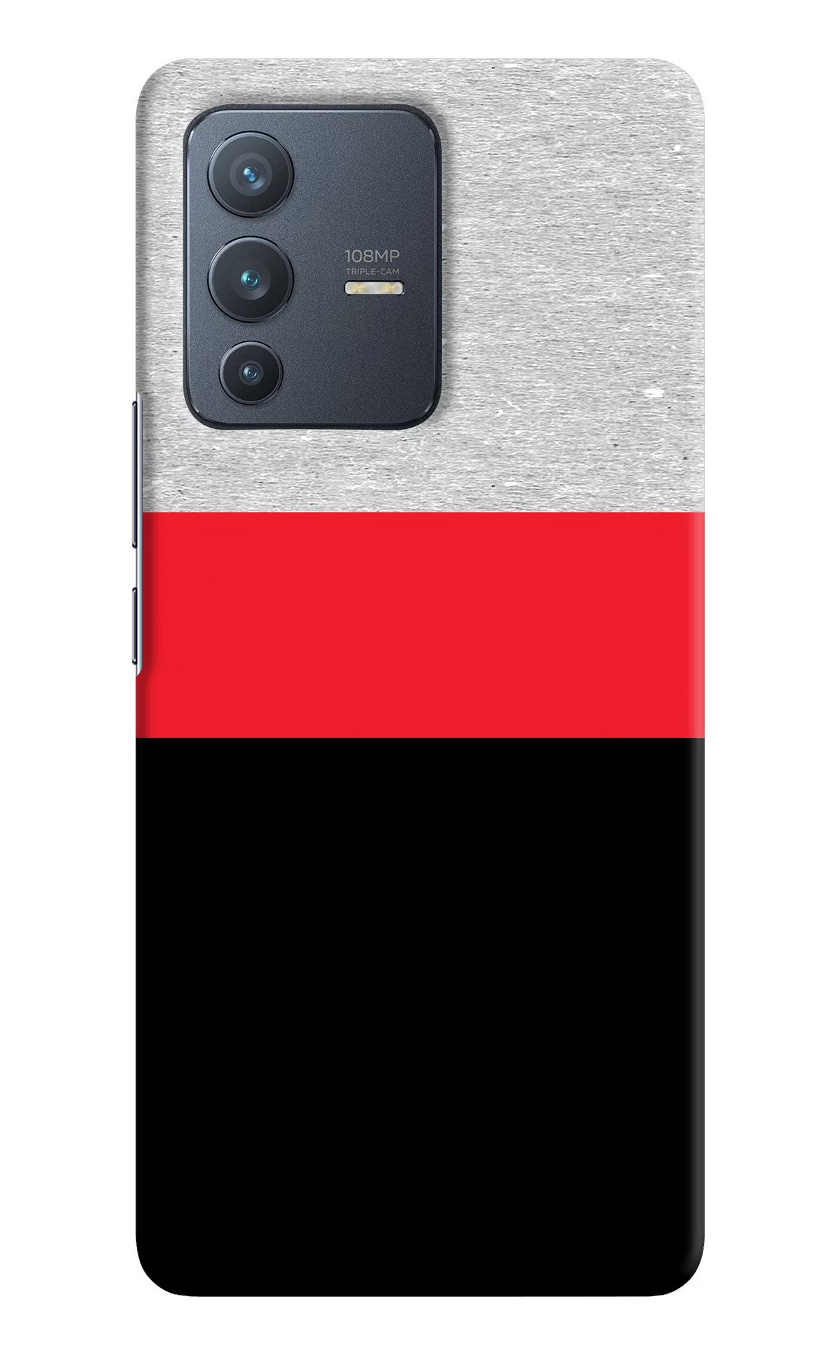 Tri Color Pattern Vivo V23 Pro 5G Hard Case Back Cover by Casekaro