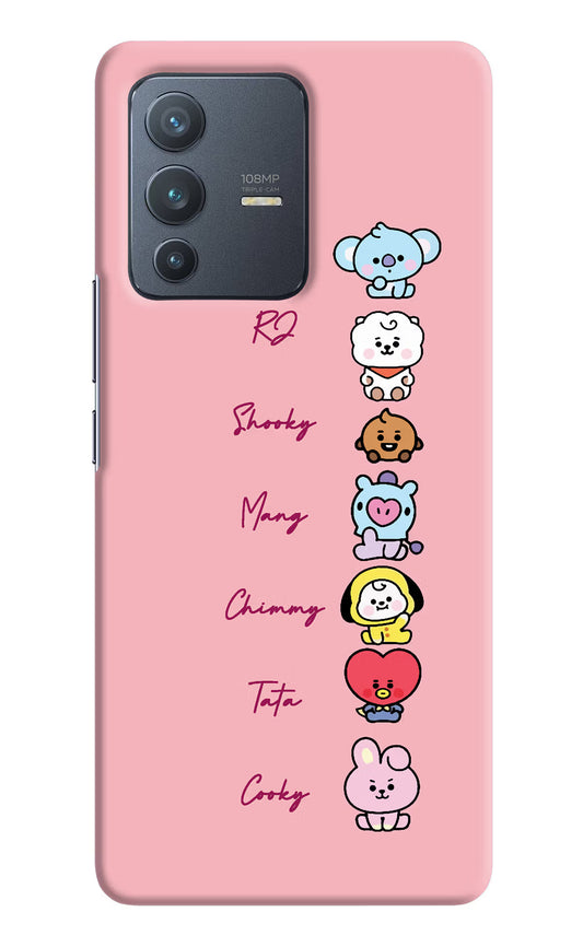 BTS names Vivo V23 Pro 5G Hard Case Back Cover by Casekaro