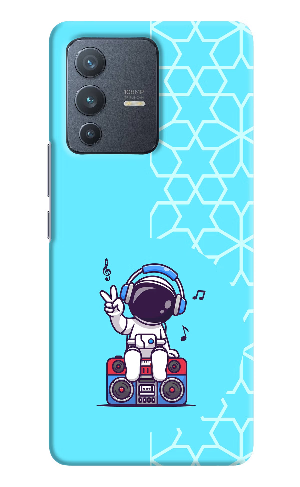 Cute Astronaut Chilling Vivo V23 Pro 5G Hard Case Back Cover by Casekaro