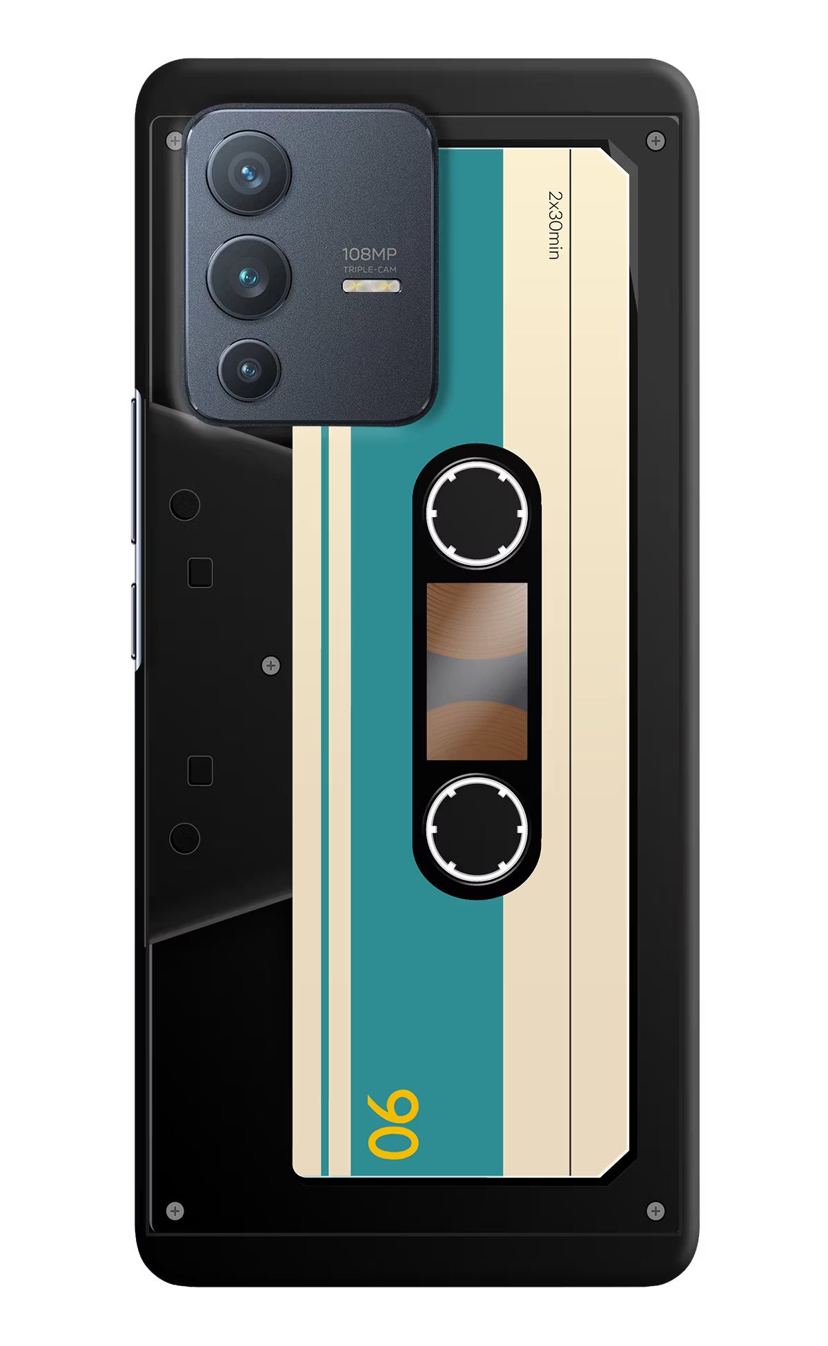 Cassette Vivo V23 Pro 5G Hard Case Back Cover by Casekaro