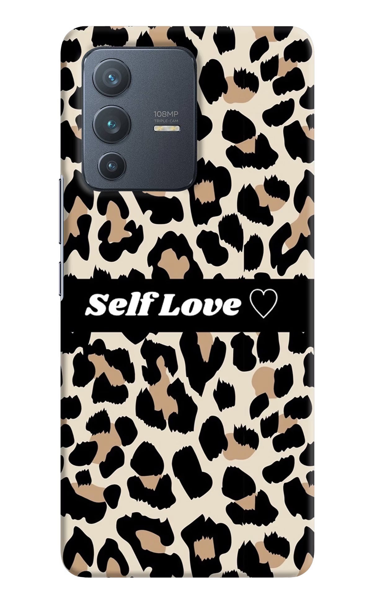 Leopard Print Self Love Vivo V23 Pro 5G Hard Case Back Cover by Casekaro