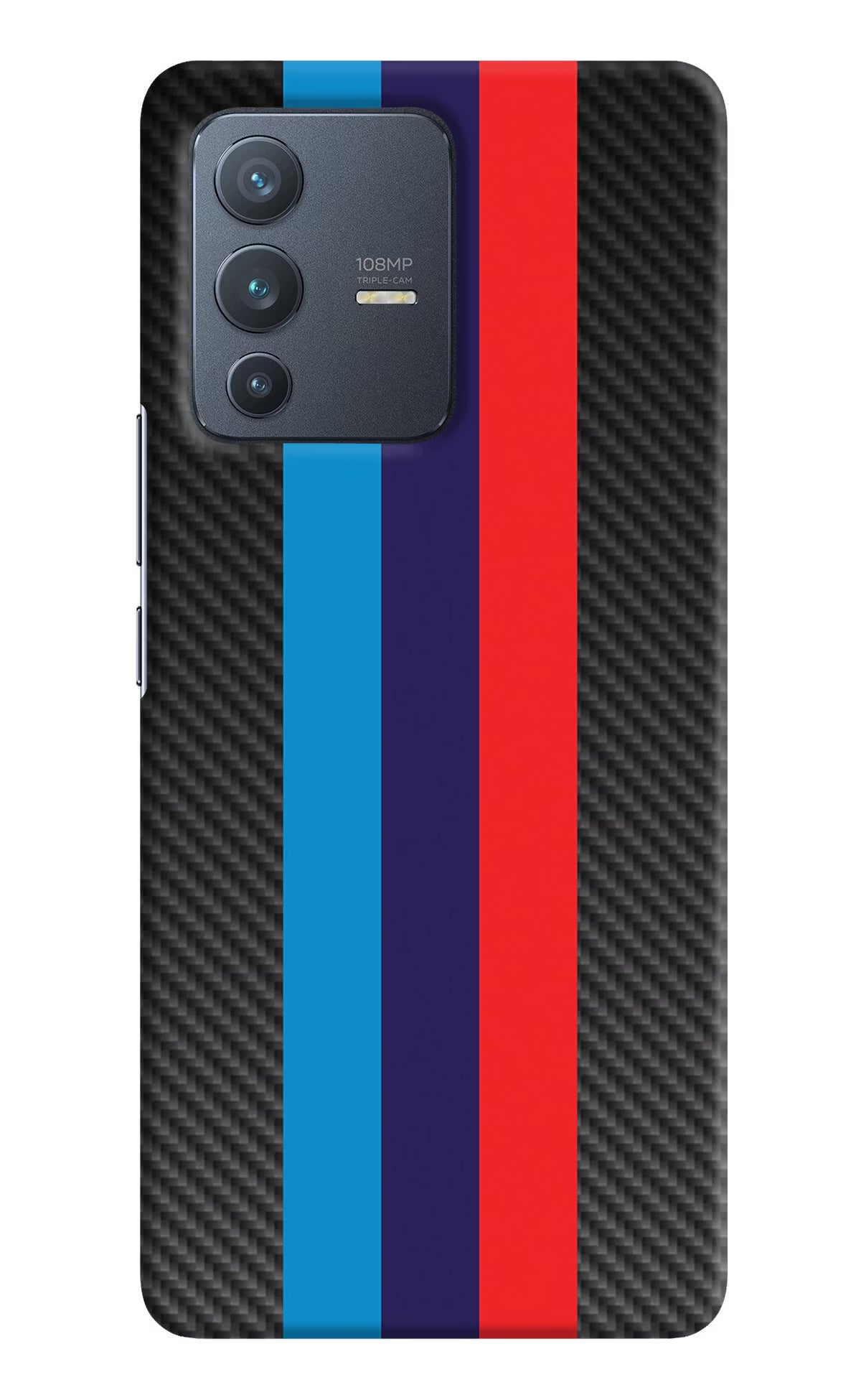 BMW Stripes Pattern Vivo V23 Pro 5G Hard Case Back Cover by Casekaro