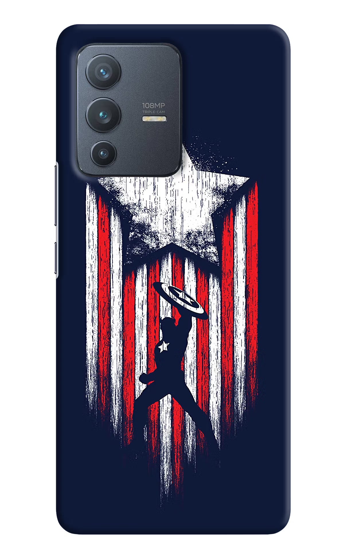 Captain America Marvel Art Vivo V23 Pro 5G Hard Case Back Cover by Casekaro