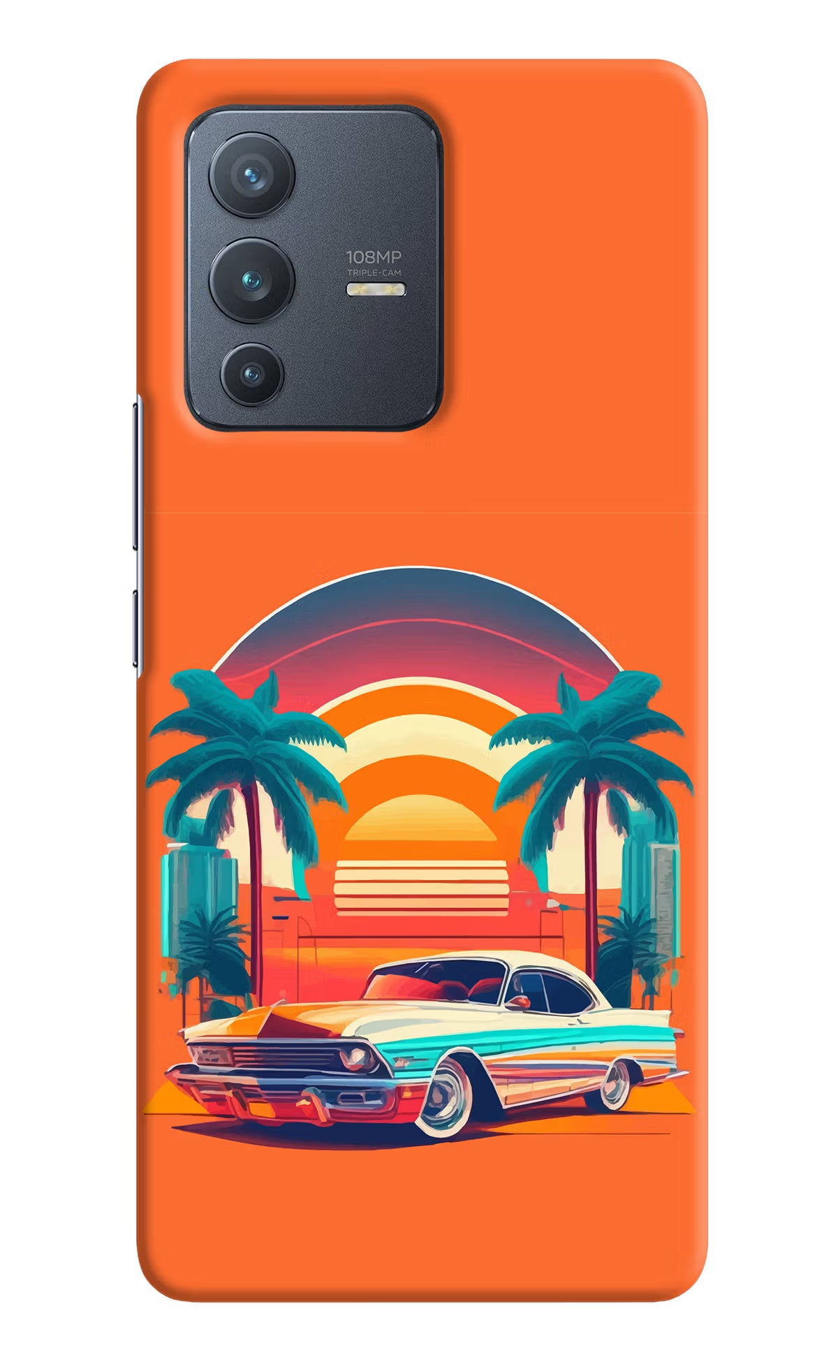 Palm Drive 80s Vivo V23 Pro 5G Hard Case Back Cover by Casekaro