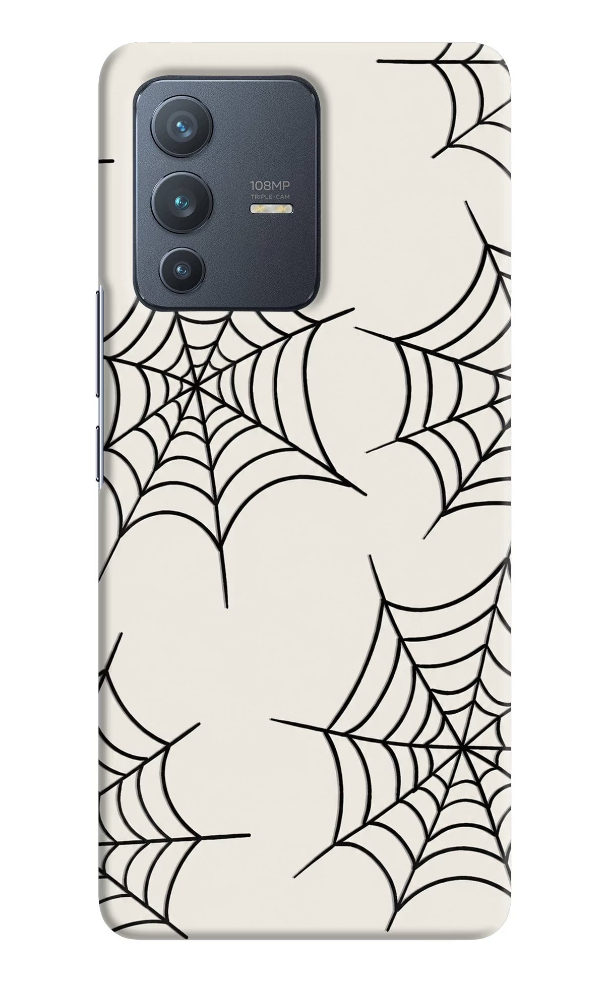 Spider Web Vivo V23 Pro 5G Hard Case Back Cover by Casekaro