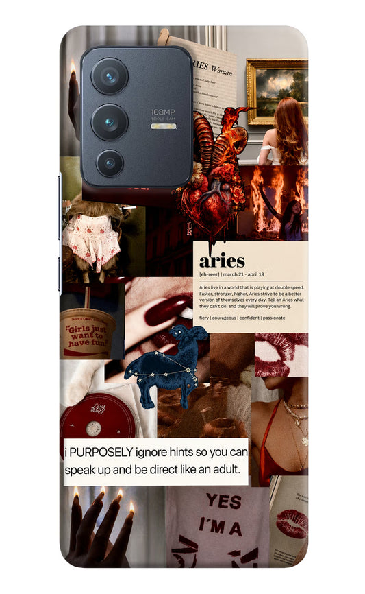 Zodiac Aries Vivo V23 Pro 5G Hard Case Back Cover by Casekaro