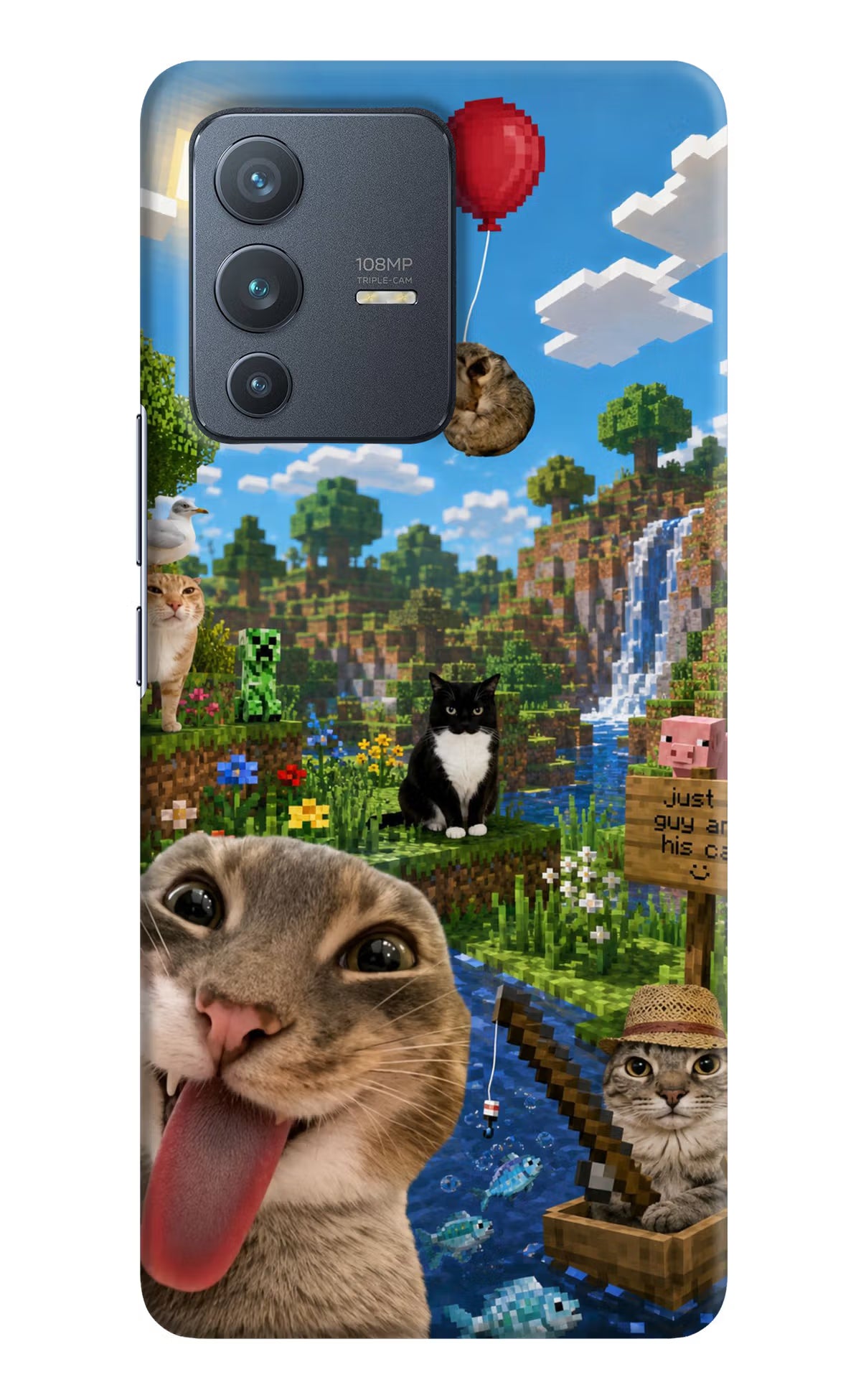 Minecraft Cat Chaos Vivo V23 Pro 5G Back Cover