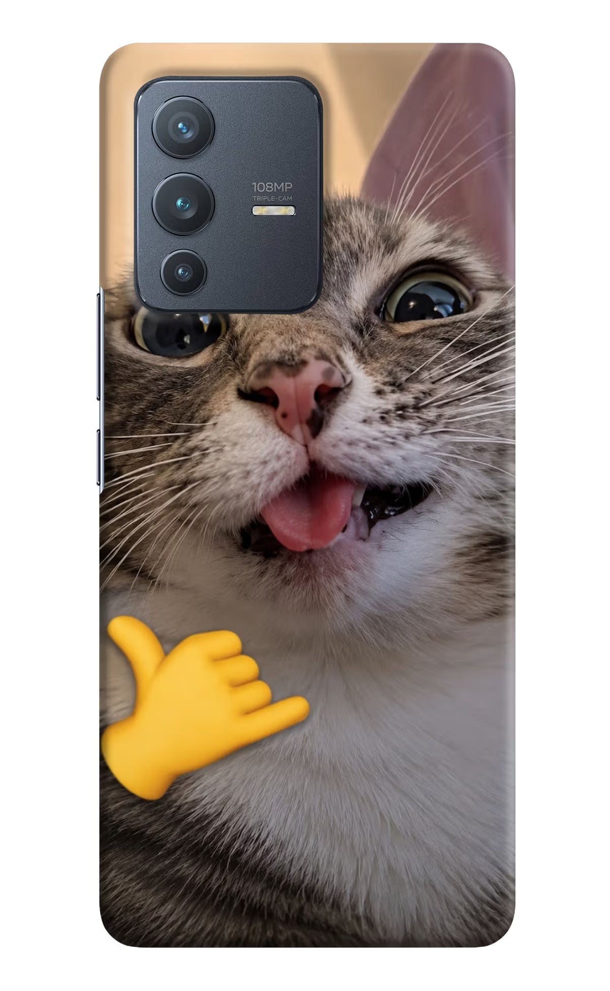 Silly Cat Call Vivo V23 Pro 5G Hard Case Back Cover by Casekaro