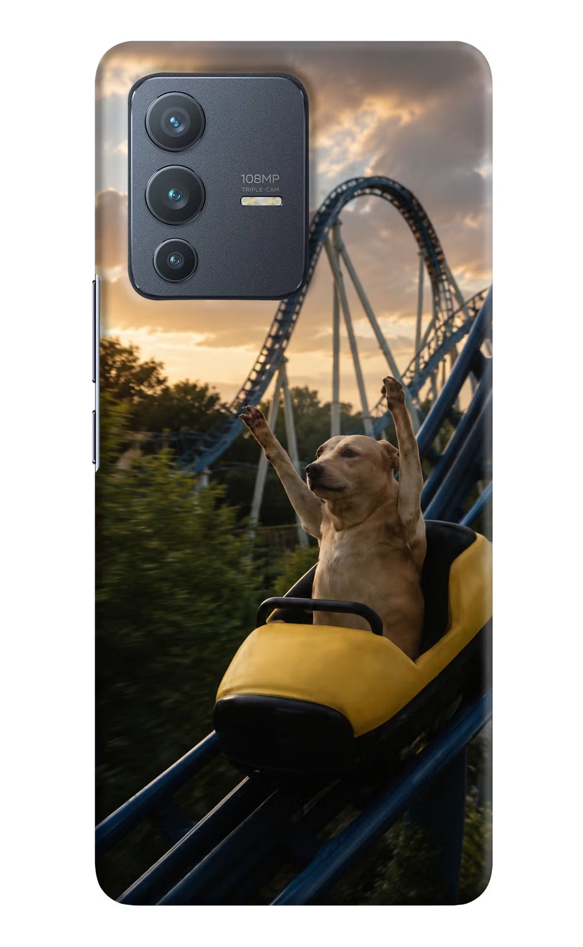 Rollercoaster Dog Vivo V23 Pro 5G Back Cover