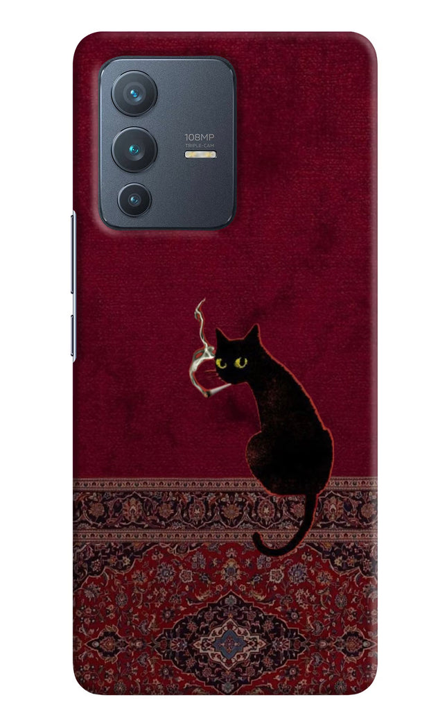 Midnight Cat Vivo V23 Pro 5G Hard Case Back Cover by Casekaro