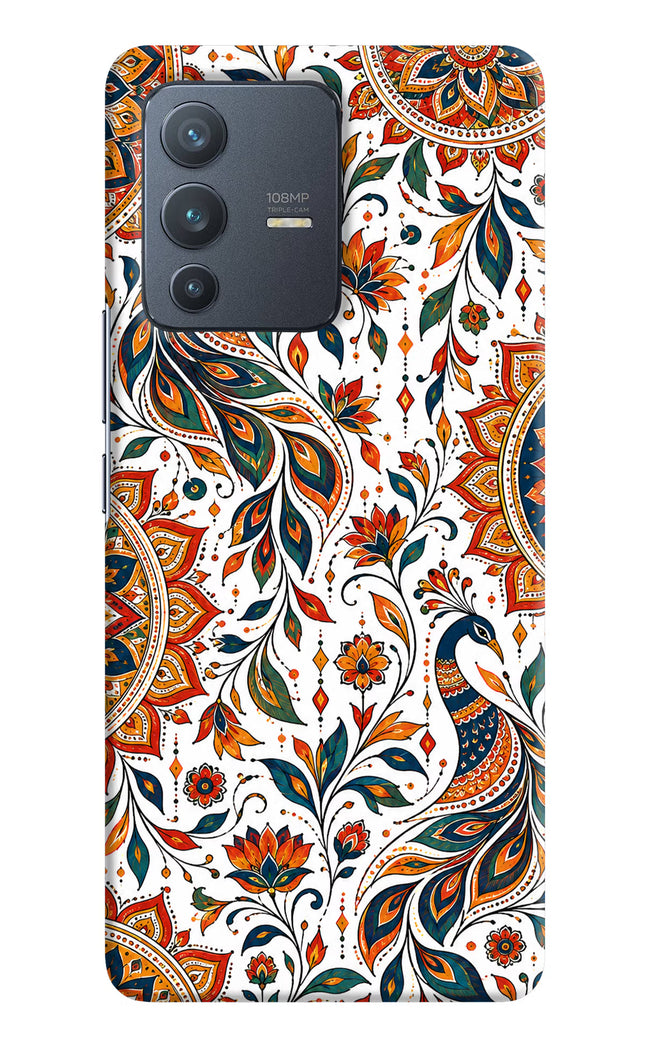 White Mayura Vivo V23 Pro 5G Hard Case Back Cover by Casekaro