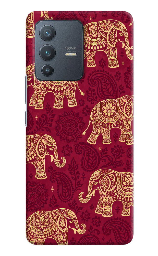 Maroon Elephant Vivo V23 Pro 5G Hard Case Back Cover by Casekaro