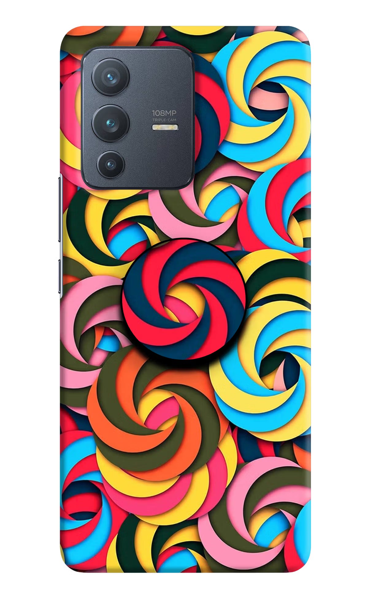 Spiral Pattern Vivo V23 Pro 5G Pop Case by Casekaro
