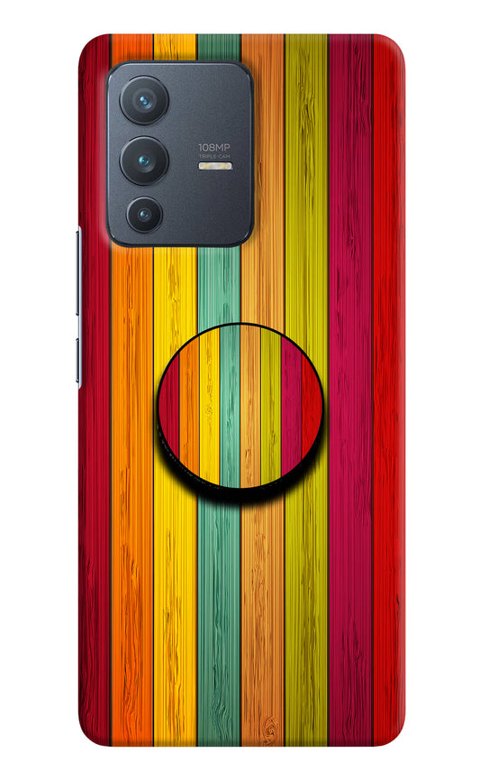 Multicolor Wooden Vivo V23 Pro 5G Pop Case by Casekaro