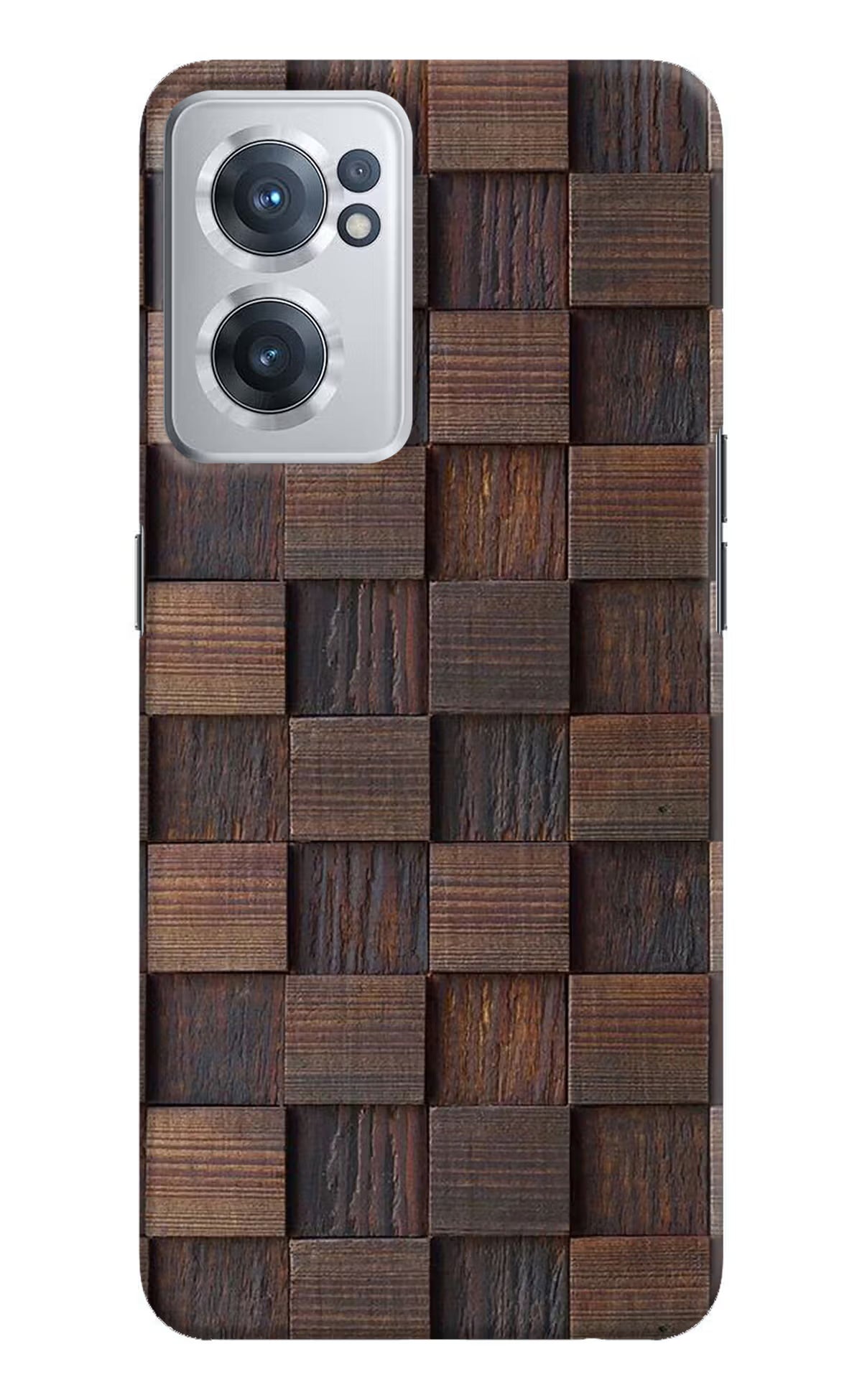 Wooden Cube Design OnePlus Nord CE 2 5G Hard Case Back Cover by Casekaro