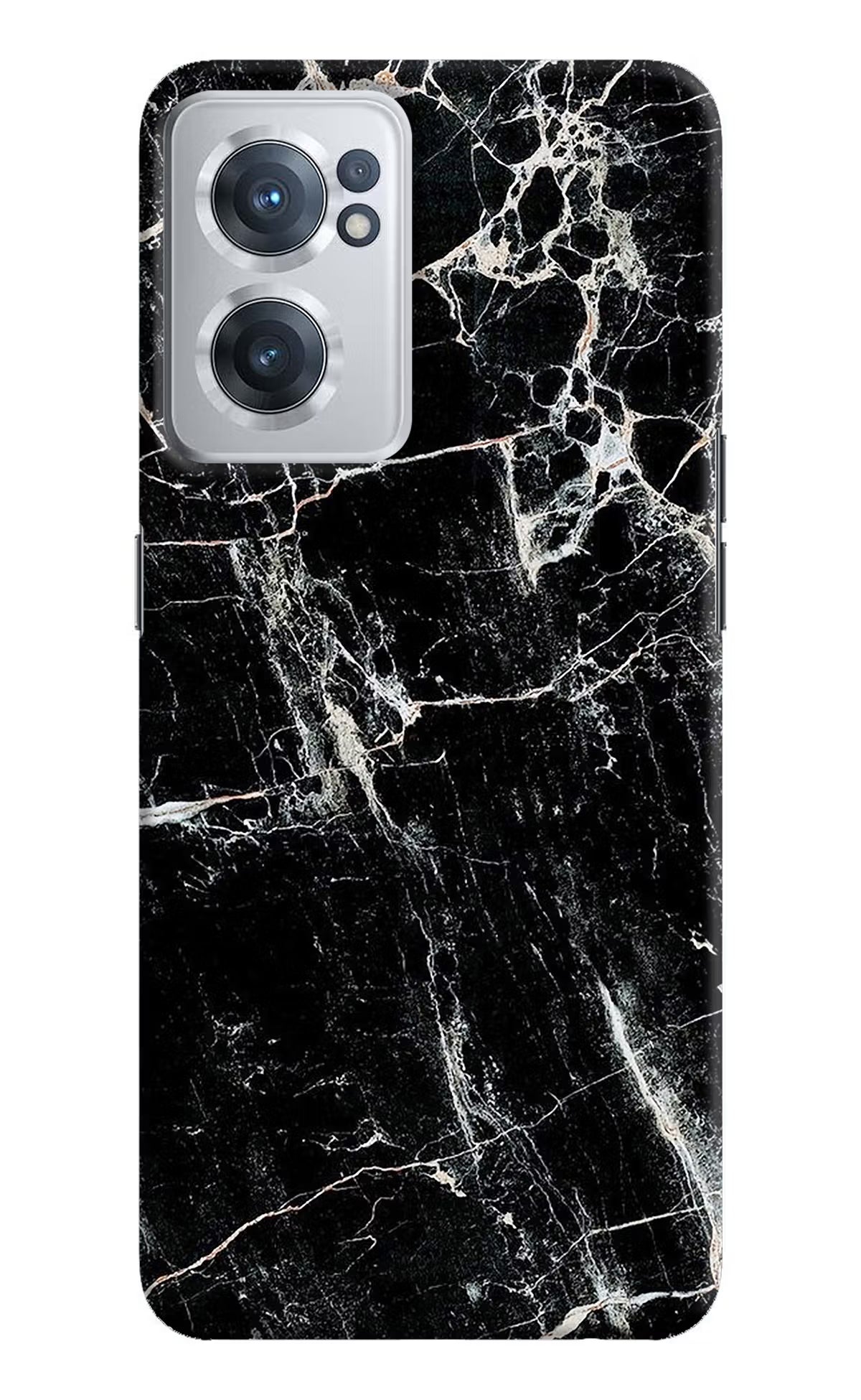 Black Marble Texture OnePlus Nord CE 2 5G Hard Case Back Cover by Casekaro