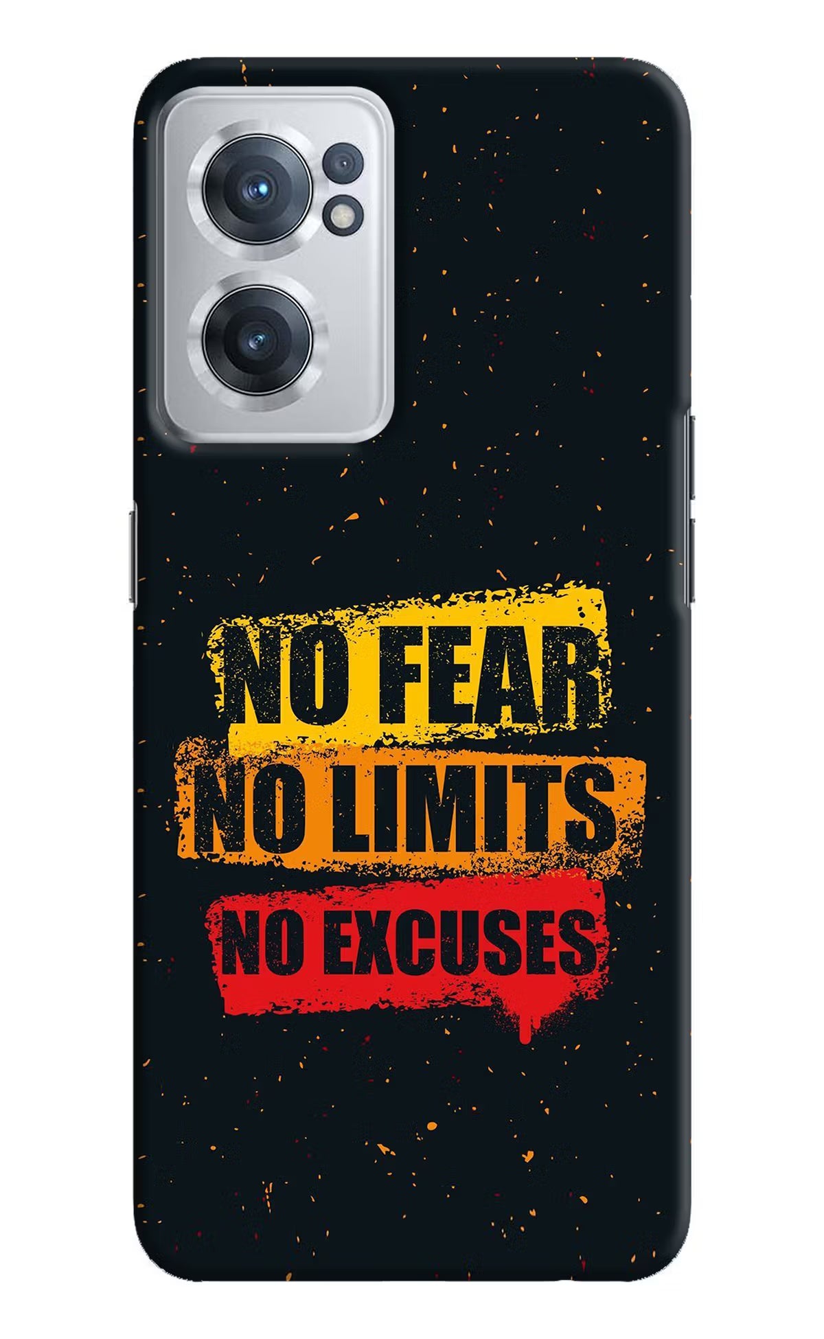 No Fear No Limits No Excuse OnePlus Nord CE 2 5G Hard Case Back Cover by Casekaro