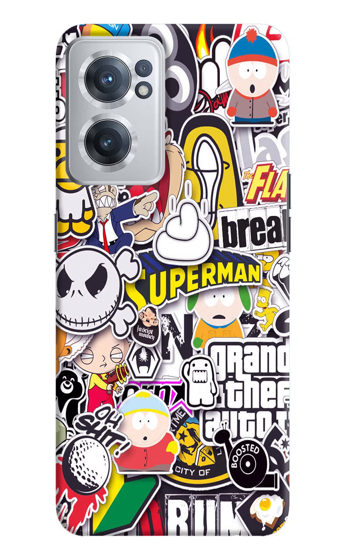 Sticker Bomb OnePlus Nord CE 2 5G Hard Case Back Cover by Casekaro