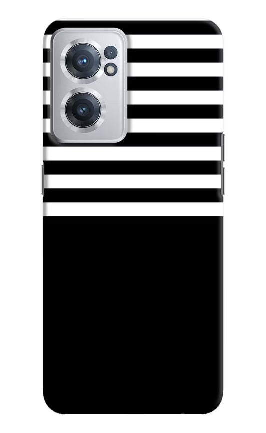Black and White Print OnePlus Nord CE 2 5G Hard Case Back Cover by Casekaro