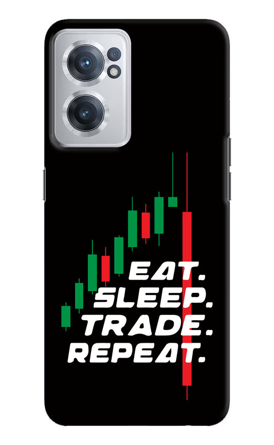 Eat Sleep Trade Repeat OnePlus Nord CE 2 5G Hard Case Back Cover by Casekaro