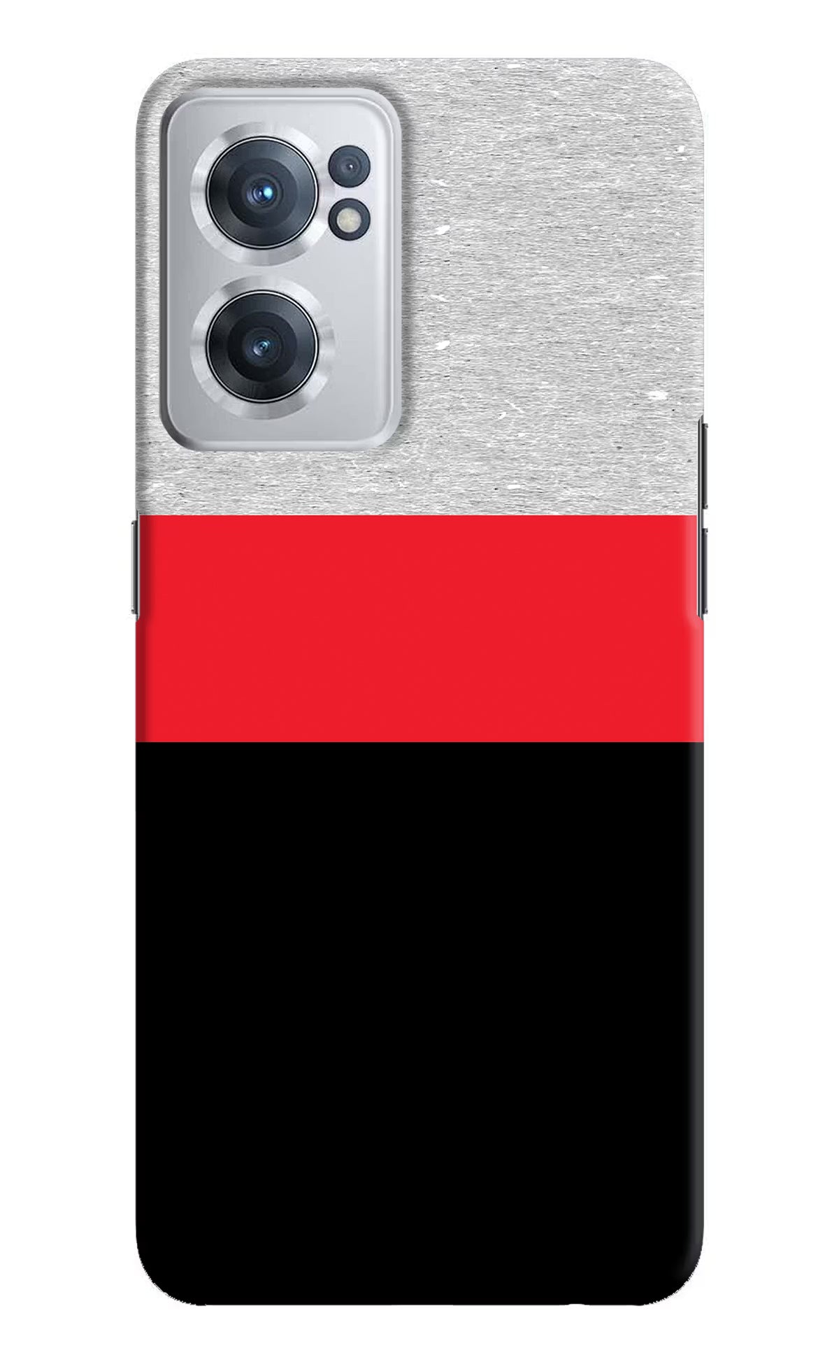 Tri Color Pattern OnePlus Nord CE 2 5G Hard Case Back Cover by Casekaro
