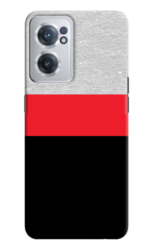 Tri Color Pattern OnePlus Nord CE 2 5G Hard Case Back Cover by Casekaro
