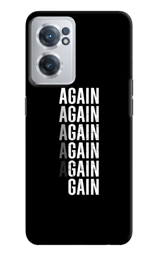 Again Again Gain OnePlus Nord CE 2 5G Hard Case Back Cover by Casekaro
