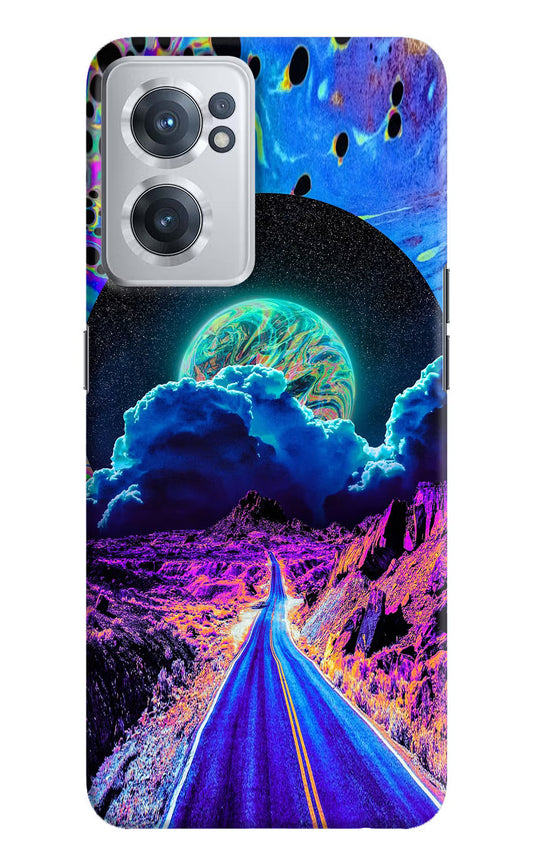 Psychedelic Painting OnePlus Nord CE 2 5G Hard Case Back Cover by Casekaro