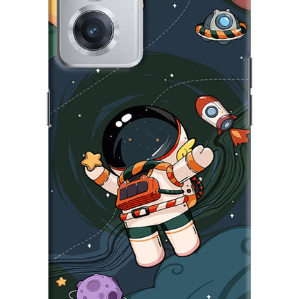 Cartoon Astronaut OnePlus Nord CE 2 5G Hard Case Back Cover by Casekaro