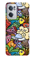 Veggie Doodle OnePlus Nord CE 2 5G Hard Case Back Cover by Casekaro