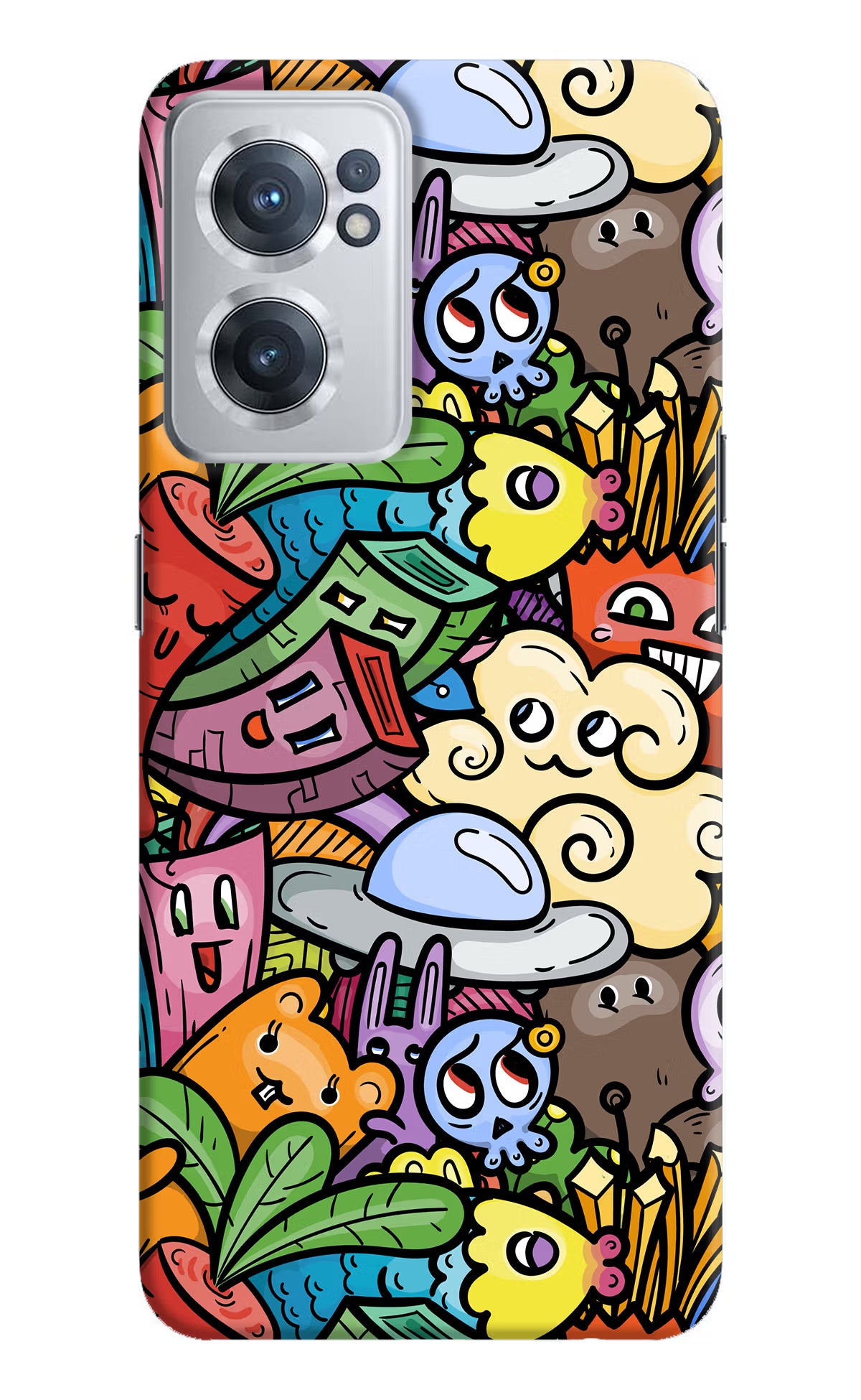 Veggie Doodle OnePlus Nord CE 2 5G Hard Case Back Cover by Casekaro