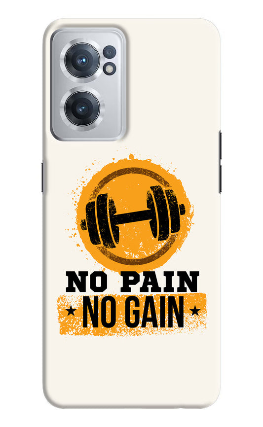 No Pain No Gain OnePlus Nord CE 2 5G Hard Case Back Cover by Casekaro