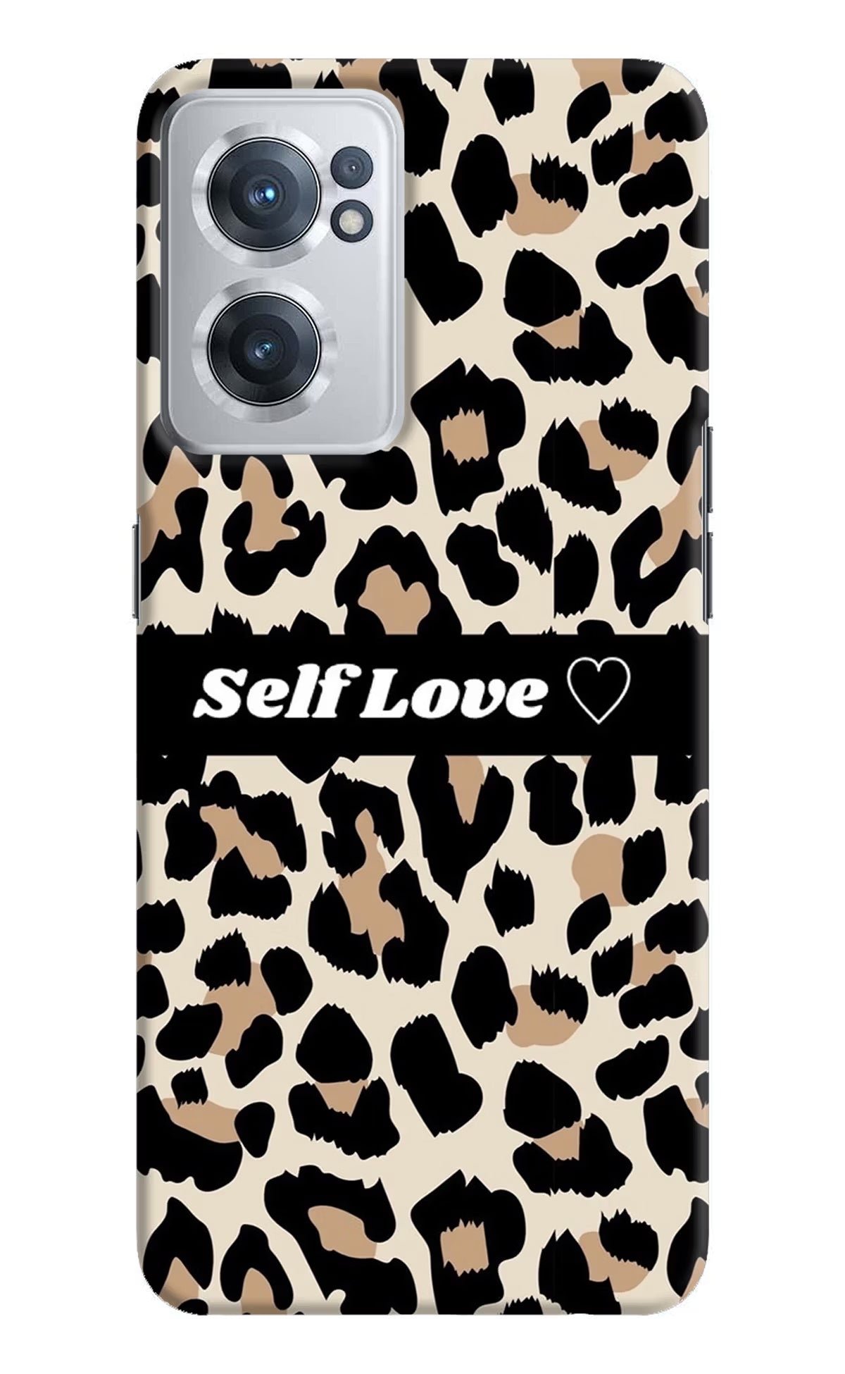 Leopard Print Self Love OnePlus Nord CE 2 5G Hard Case Back Cover by Casekaro