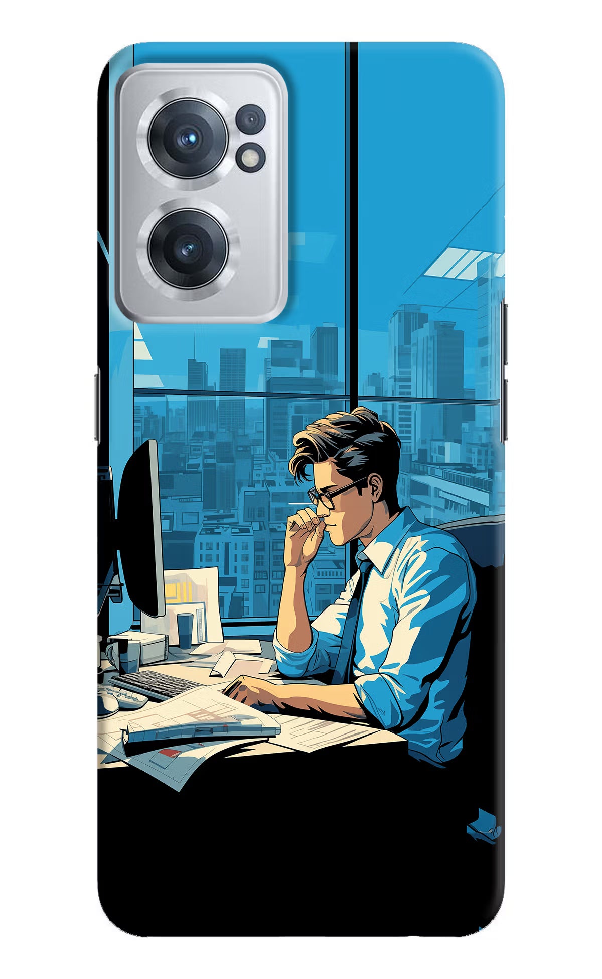 Focused Hustler (AI Generated) OnePlus Nord CE 2 5G Hard Case Back Cover by Casekaro