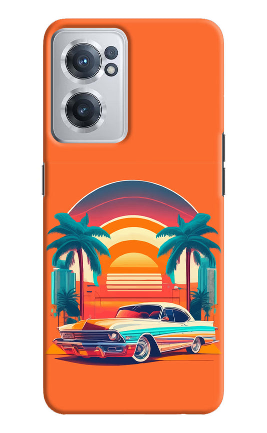Palm Drive 80s OnePlus Nord CE 2 5G Hard Case Back Cover by Casekaro