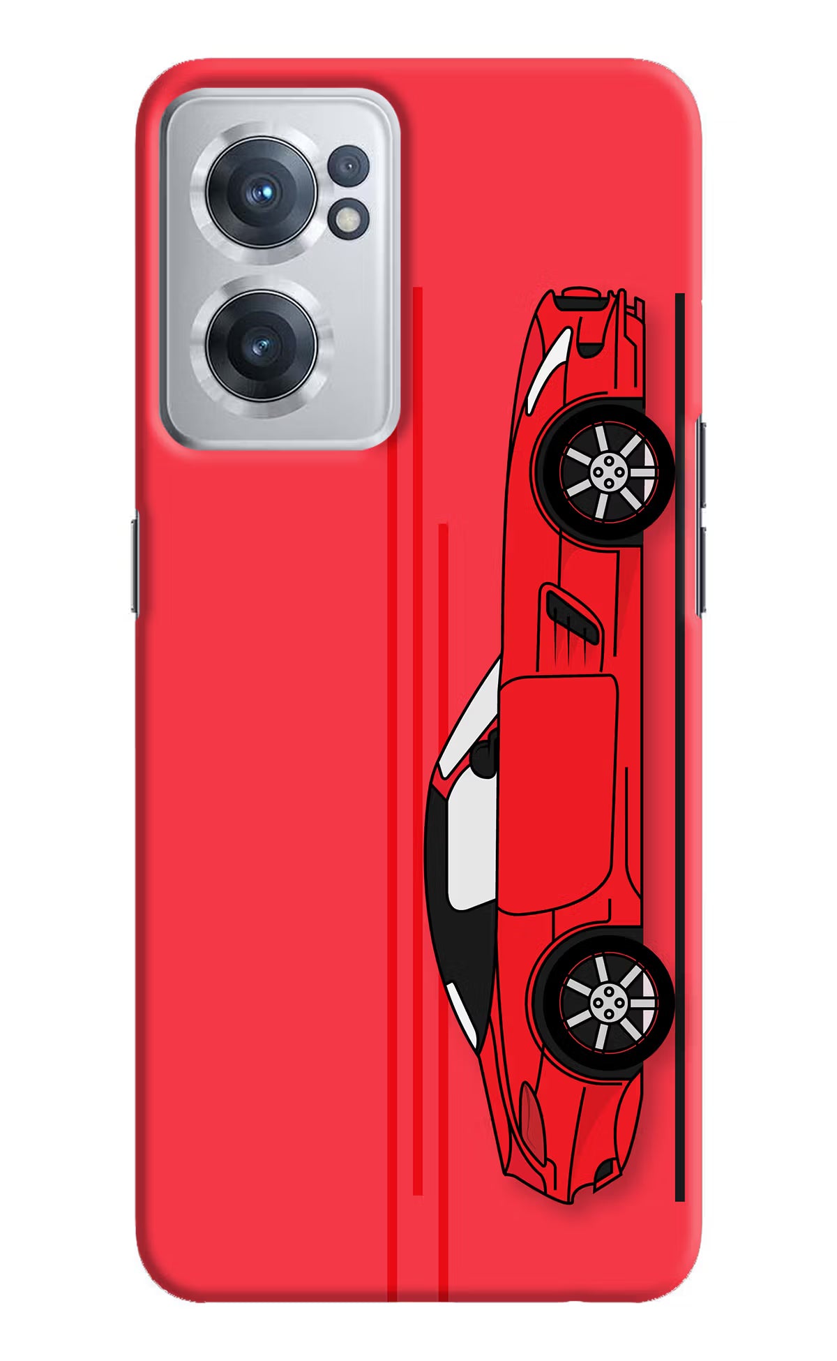 Red Velocity OnePlus Nord CE 2 5G Hard Case Back Cover by Casekaro