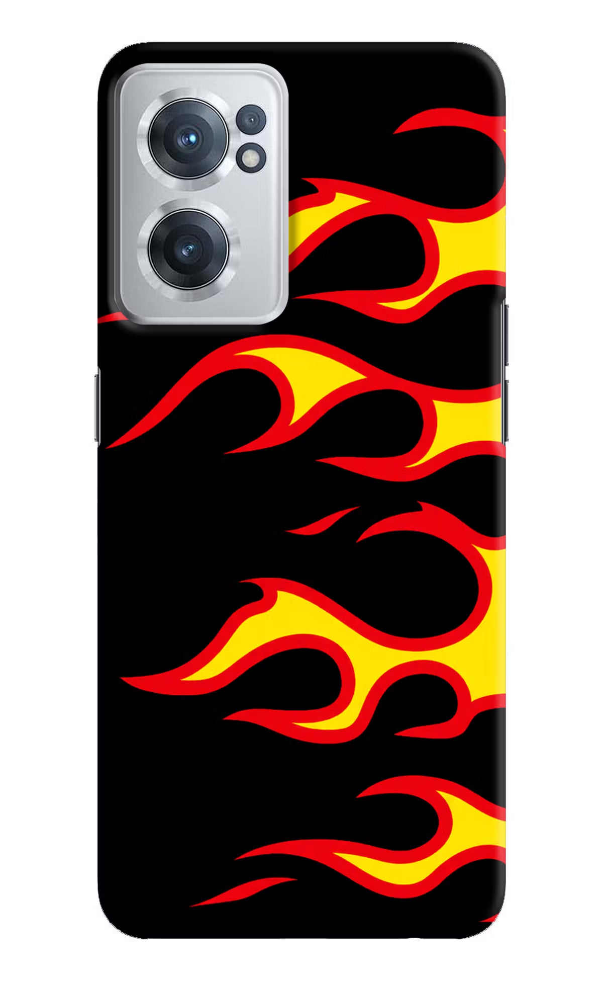 Side Sweep Flames OnePlus Nord CE 2 5G Hard Case Back Cover by Casekaro