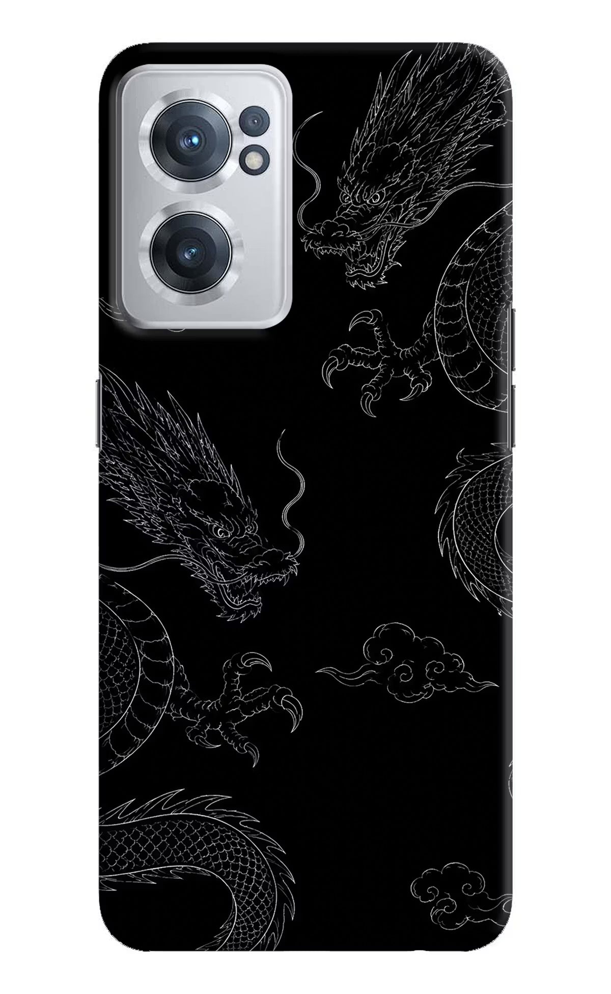 Twin Dragons OnePlus Nord CE 2 5G Hard Case Back Cover by Casekaro