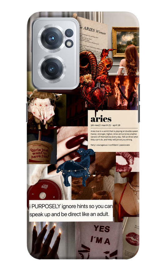 Zodiac Aries OnePlus Nord CE 2 5G Hard Case Back Cover by Casekaro