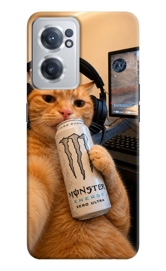 Gamer Cat Energy OnePlus Nord CE 2 5G Hard Case Back Cover by Casekaro