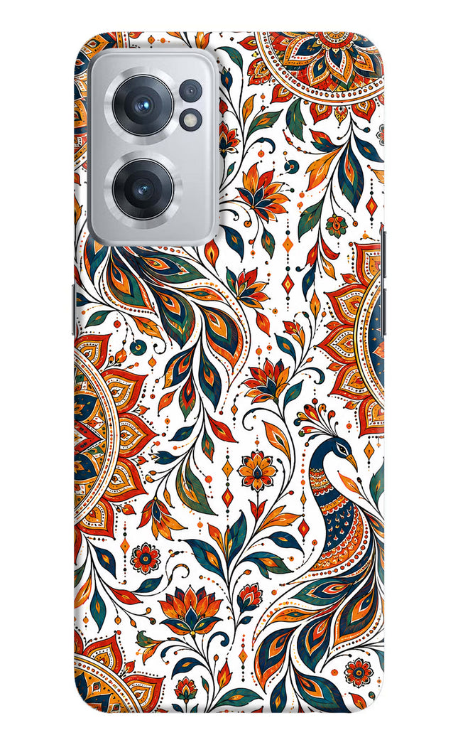 White Mayura OnePlus Nord CE 2 5G Hard Case Back Cover by Casekaro
