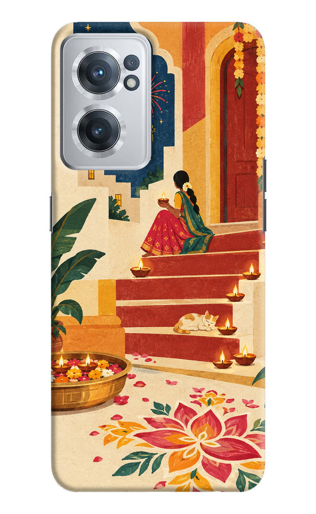 Diwali Rangoli OnePlus Nord CE 2 5G Hard Case Back Cover by Casekaro