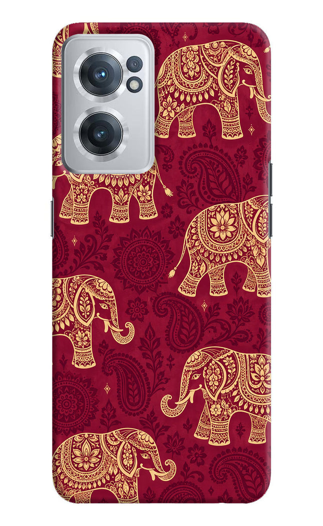 Maroon Elephant OnePlus Nord CE 2 5G Hard Case Back Cover by Casekaro