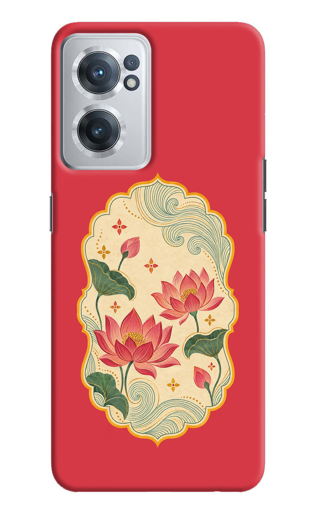Pink Lotus OnePlus Nord CE 2 5G Hard Case Back Cover by Casekaro