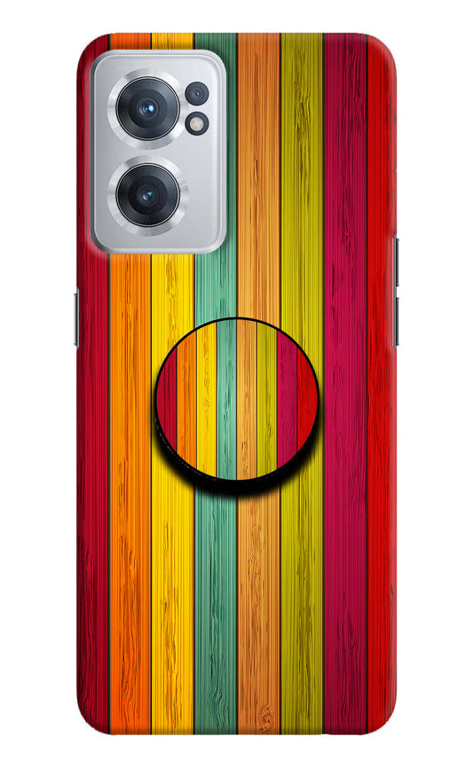 Multicolor Wooden OnePlus Nord CE 2 5G Pop Case by Casekaro