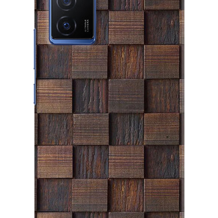 Wooden Cube Design Vivo V23E 5G Hard Case Back Cover by Casekaro